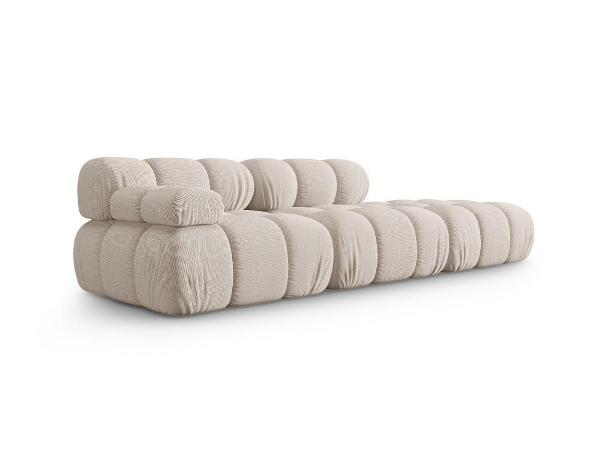 SOFA modular rechts Bellis aus 3D-Stoff leichtes beige 4 Sitzplätze - Creme, Textil (282/70/94cm) - Micadoni