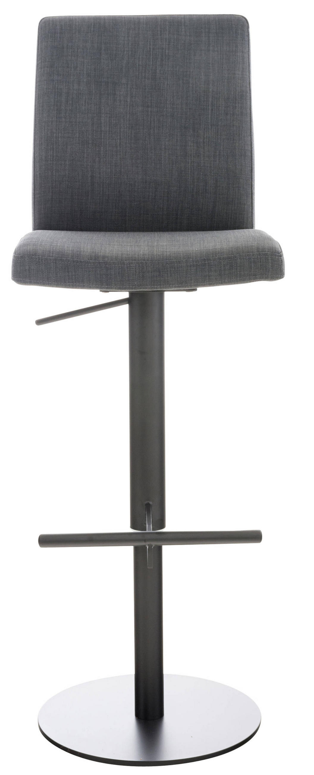 BARHOCKER Cathy, Gestell schwarz, Stoff Dunkelgrau - Dunkelgrau/Schwarz, Textil/Metall (40/100/49cm) - TPFLiving