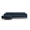 ECKSOFA links Mamaia aus strukturiertem Stoff blau 5 Sitzplätze - Blau, Textil (185/293cm) - Micadoni