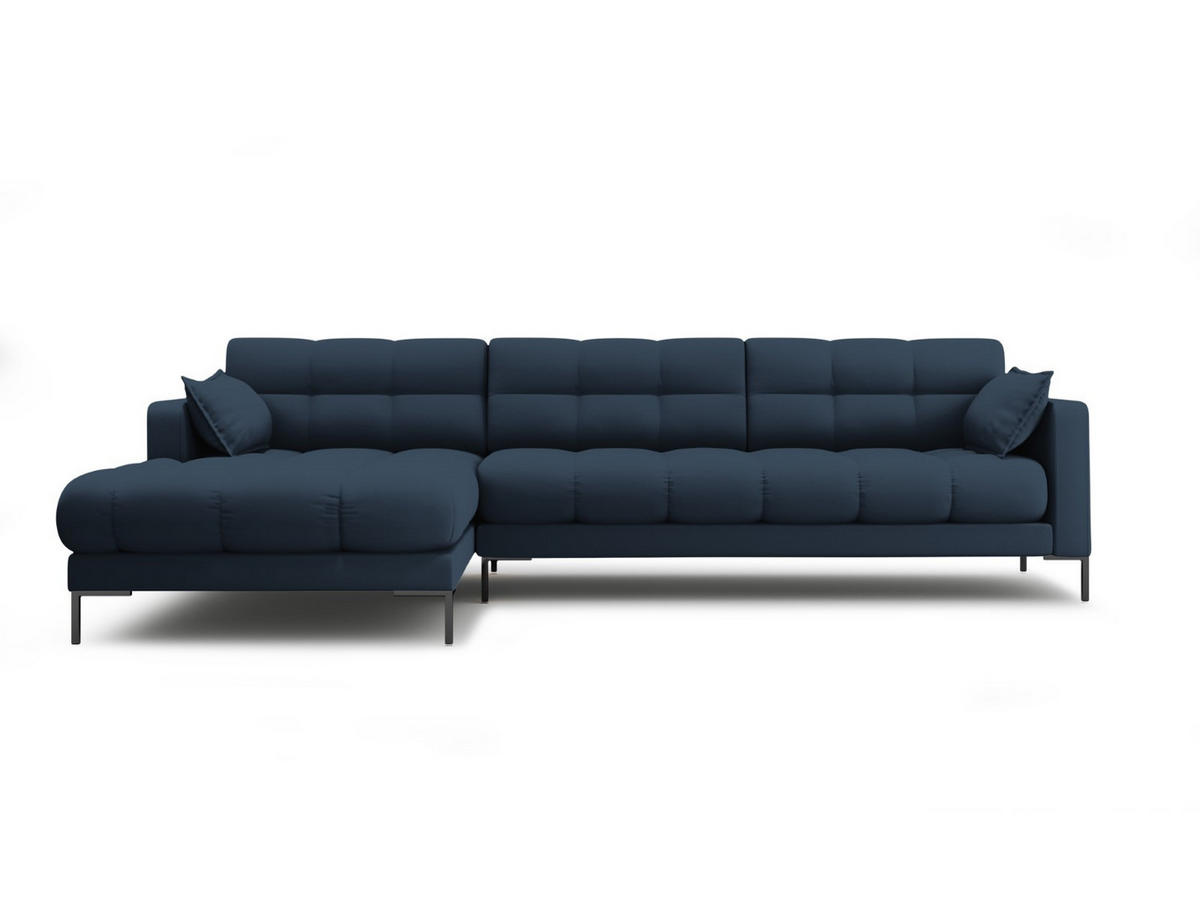 ECKSOFA links Mamaia aus strukturiertem Stoff blau 5 Sitzplätze - Blau, Textil (185/293cm) - Micadoni