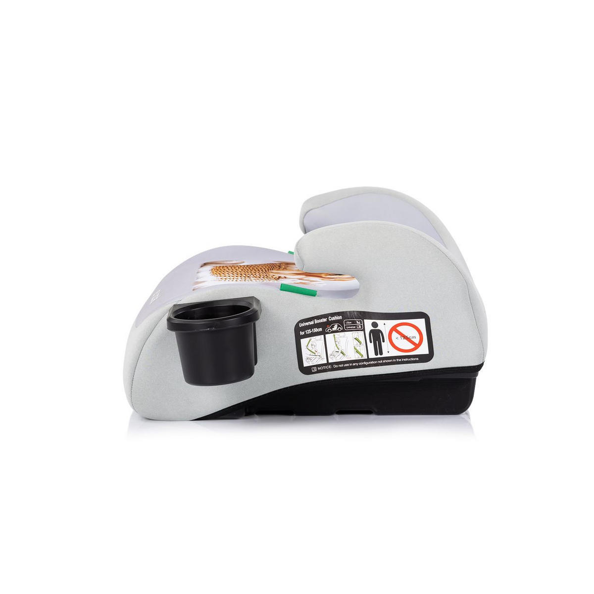 KINDERSITZERHÖHUNG Go Boost hellgrau i-Size (125-150cm) Getränkehalter waschbar - Silberfarben, Kunststoff (42/20/38cm) - Chipolino