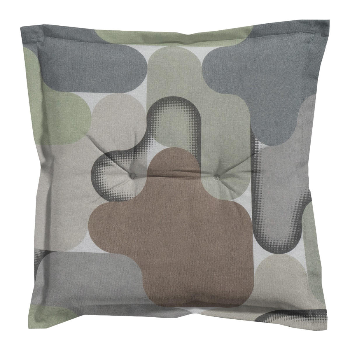 SITZKISSEN Grafi 50/50 cm 4er-Set - Schlammfarben/Grau, Textil (50/5/50cm) - Madison