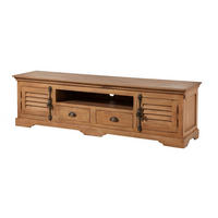 TV-BOARD Mango 200x45x55 beige geölt TOULOUSE #10 - Beige, Holz (200/55/45cm) - Massivmoebel24
