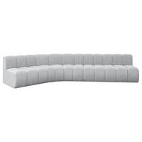 ECKSOFA modulares Sofa Montra-L2 - 381x174x70 cm Grau - Grau, Holzwerkstoff/Textil (381/174cm) - ALTDECOR