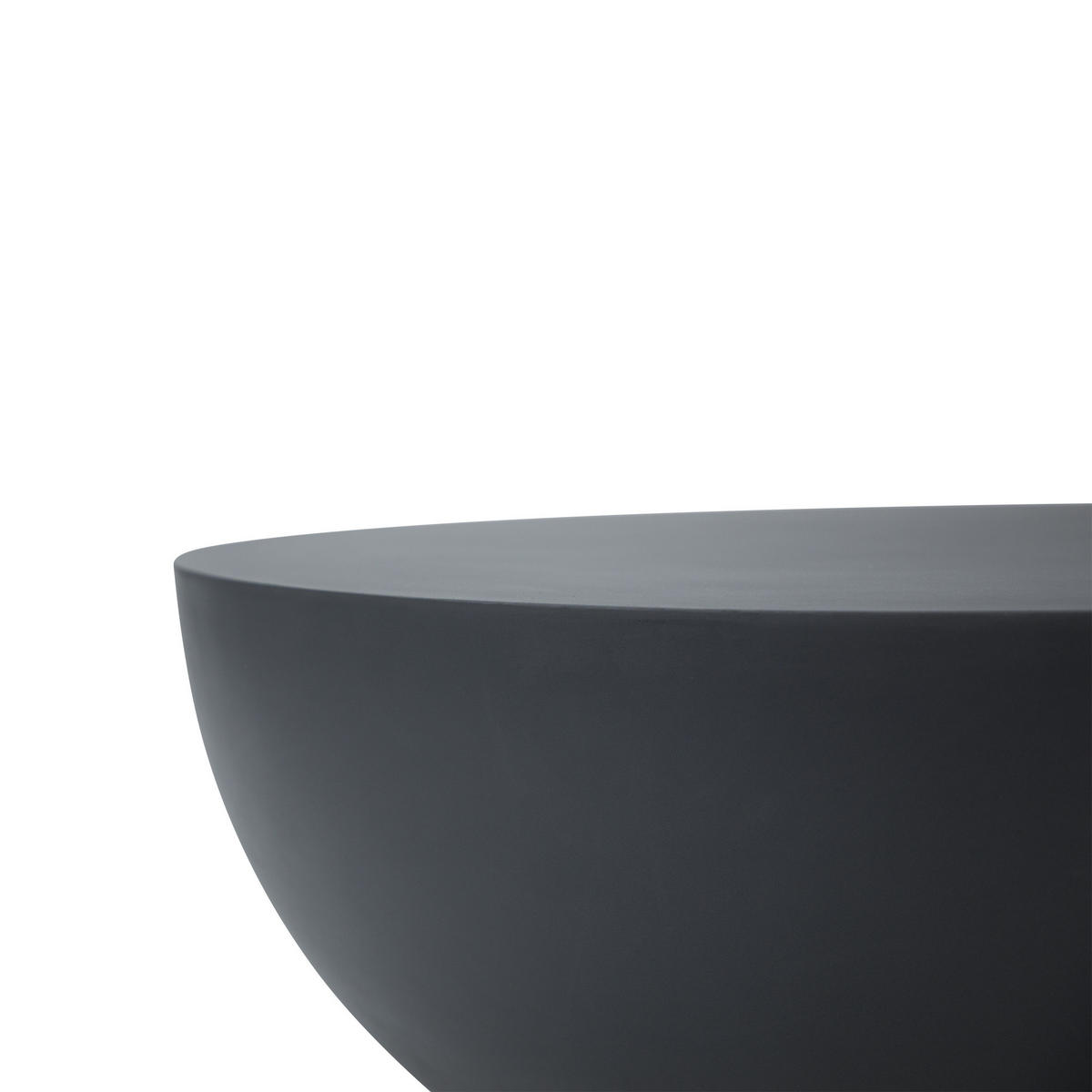 COUCHTISCH CHRONOS Mittel aus Beton 87 x 87 x 35 cm - Schwarz, Naturmaterialien (87/87/35cm) - Elementi