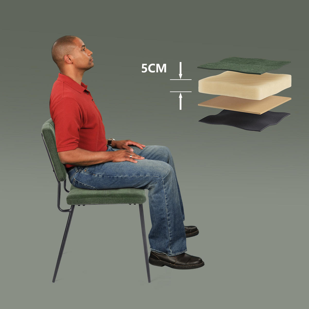 ESSZIMMERSTUHL mit Stoffbezug Grün 4er-Set - Rot, Textil (45.5/82/54cm) - Meubles Cosy