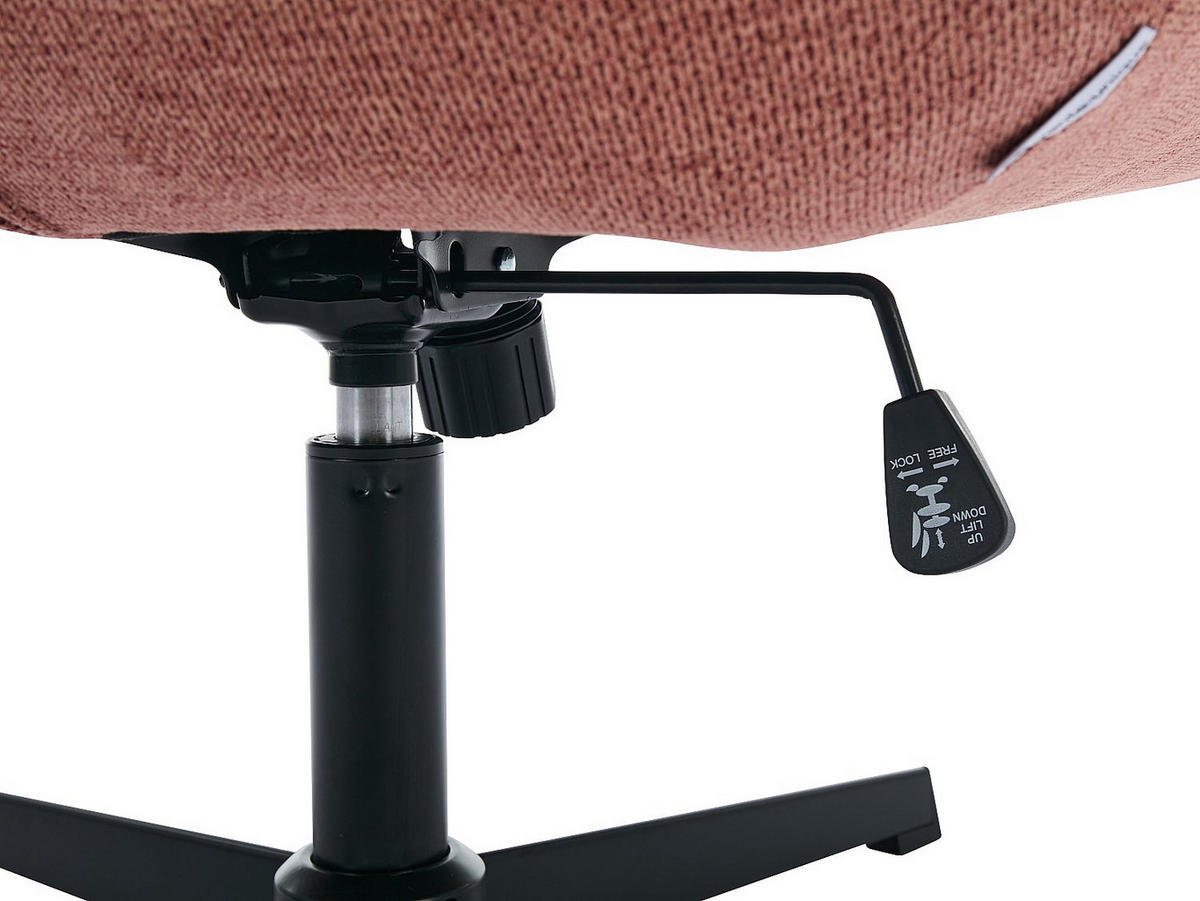 DREHSESSEL - melierter Stoff - Terracotta - SELENDO - Braun, Textil (68/104/77cm) - Vente-Unique