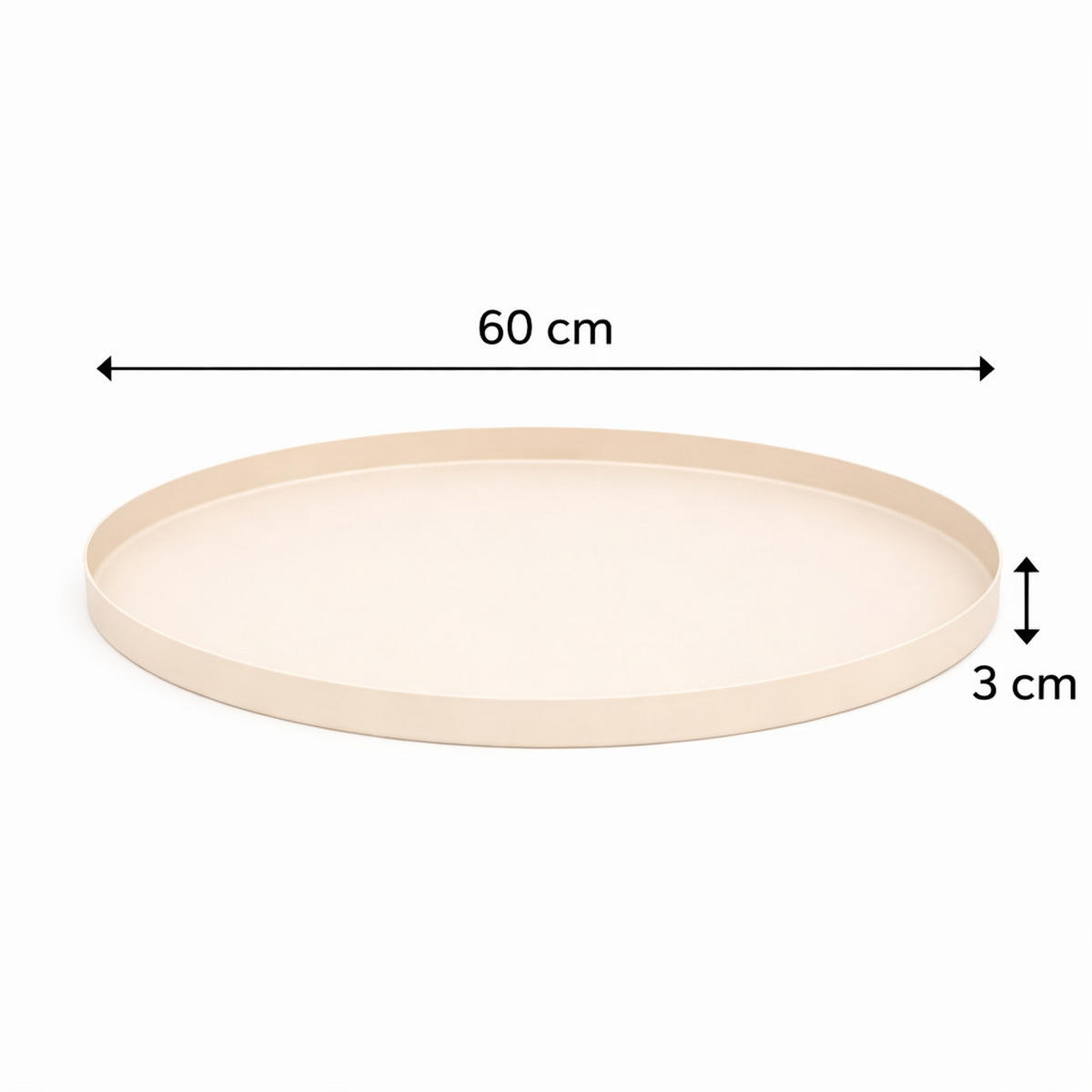 TABLETT Brew Beige - Beige, Metall (60/3/60cm) - LOFT42