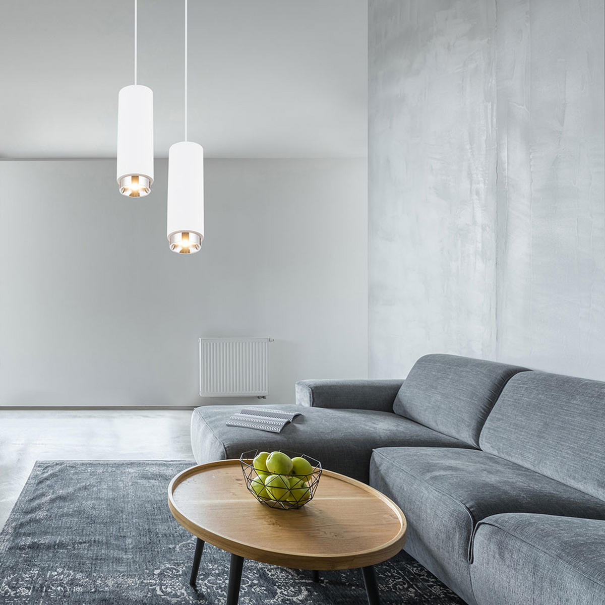 LED HÄNGELEUCHTE Christine Weiß Gips - Weiß, Metall (9/9/13cm) - Globo Lighting