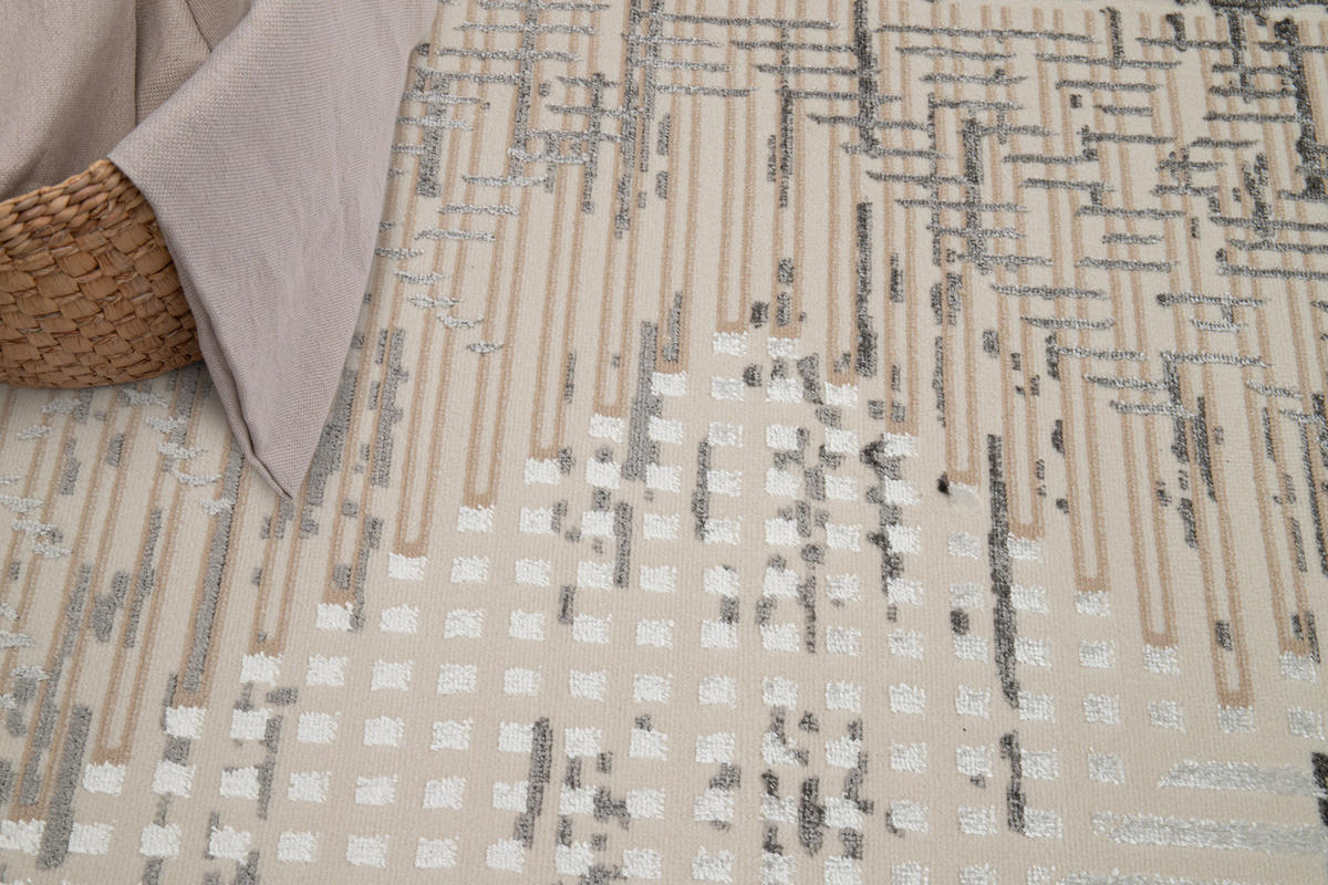 TEPPICH CRYSTAL Weiß 80/150 cm - Weiß, Textil (80/150cm) - Tapiso
