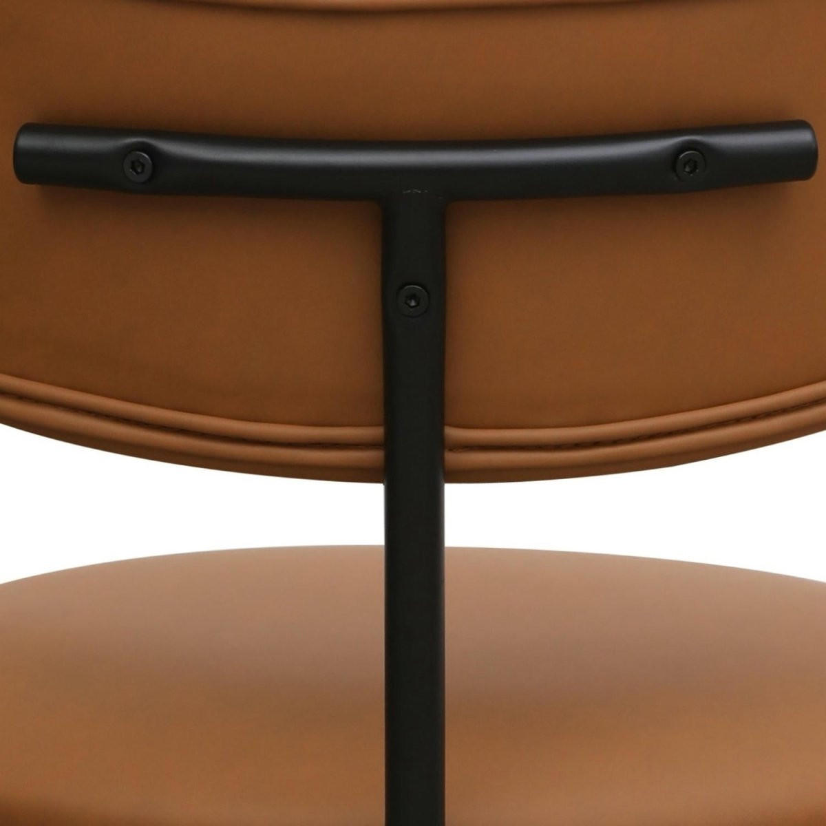 DREHSTUHL höhenverstellbar in Kunstleder Cognacbraun - Schwarz/Braun, Textil/Metall (56/74/57cm) - Furnhouse