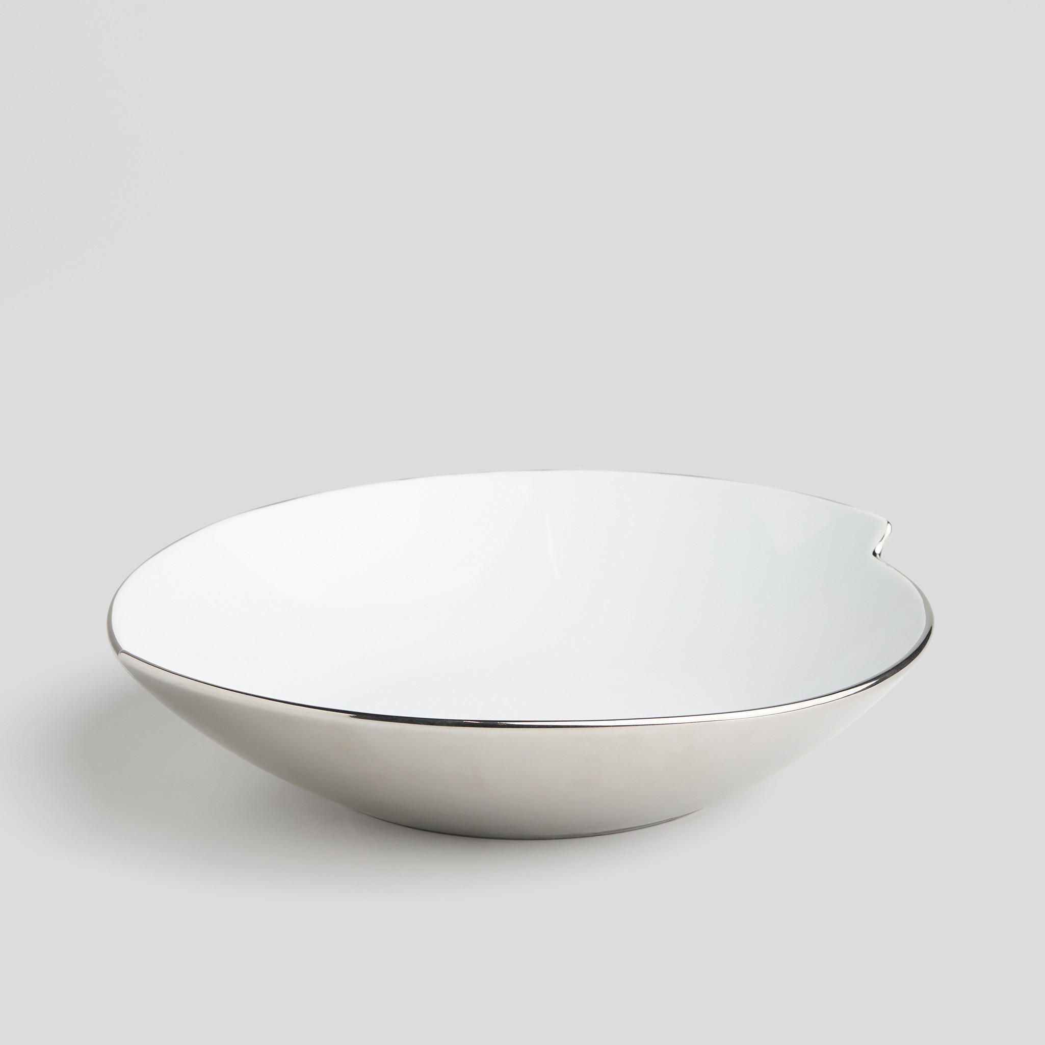 DEKORATIVE SCHALE Smart owal - Weiß, Stein (30/6.5cm) - home&you