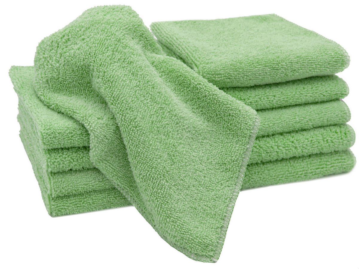 REINIGUNGSTÜCHER, 10er-Set, 30x30 cm, 80% Polyester, 20% Polyamid, Grün - Grün, Textil (30/30cm) - Zollner