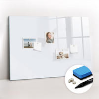 MAGNETTAFEL 100x70 Weiß schwarzer Marker - Weiß, Glas (100/0.4/70cm) - TULUP