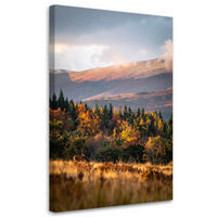 LEINWANDBILD Landschaft Berge Täler Natur 80x120cm - Multicolor, Textil (80/120cm) - Feeby