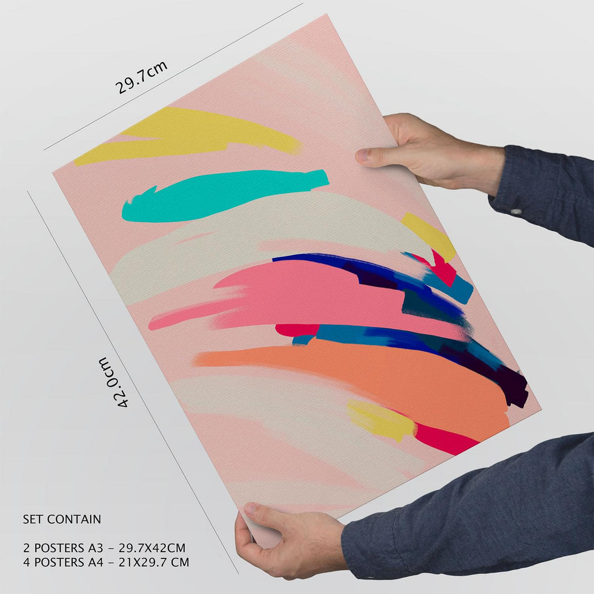 POSTER Set Mit 6 Prominente Kunst 1 In Tiere Zusammenfassungen A3 & A4 Rahmenlos - Klar, Papier (29/3cm) - Nacnic