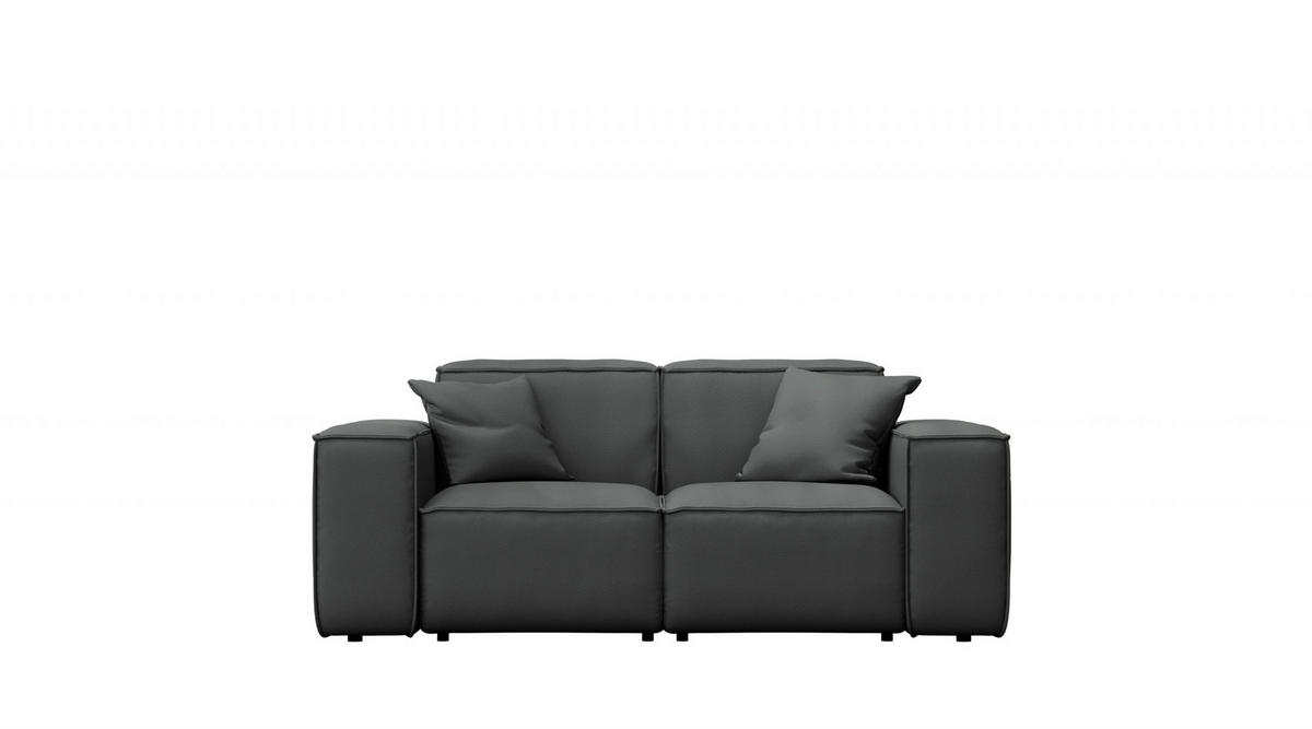 GARTENSOFA Gartenmöbel MALIBU 2 Sitzer Stoff Odyssey Anthrazit - Anthrazit, Holz (186/73/88cm) - Kaiser Möbel
