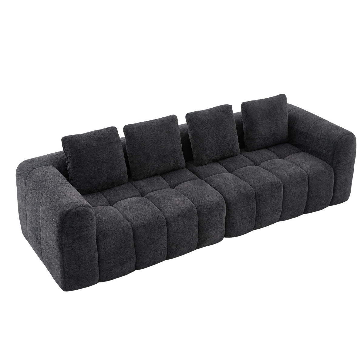 3-SITZER-SOFA DE-35093 modular Dunkelgrau - Dunkelgrau, Textil (95.5/70/260cm) - ComfortXL