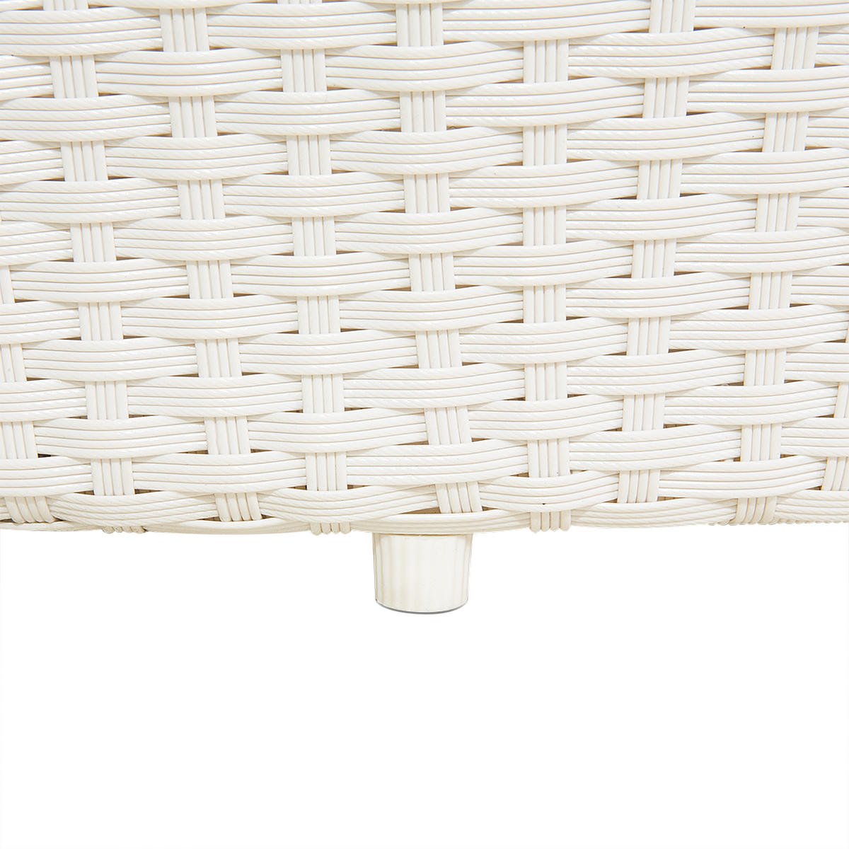 SONNENINSEL Rattan weiß Sonnendach grau SYLT - Weiß/Grau, Kunststoff (165/160/127cm)