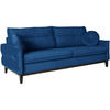 SOFA 2-SITZER Belweder Velours dunkelblau - Wengefarben/Dunkelblau, Holz/Textil (218/95/94cm) - Beautysofa