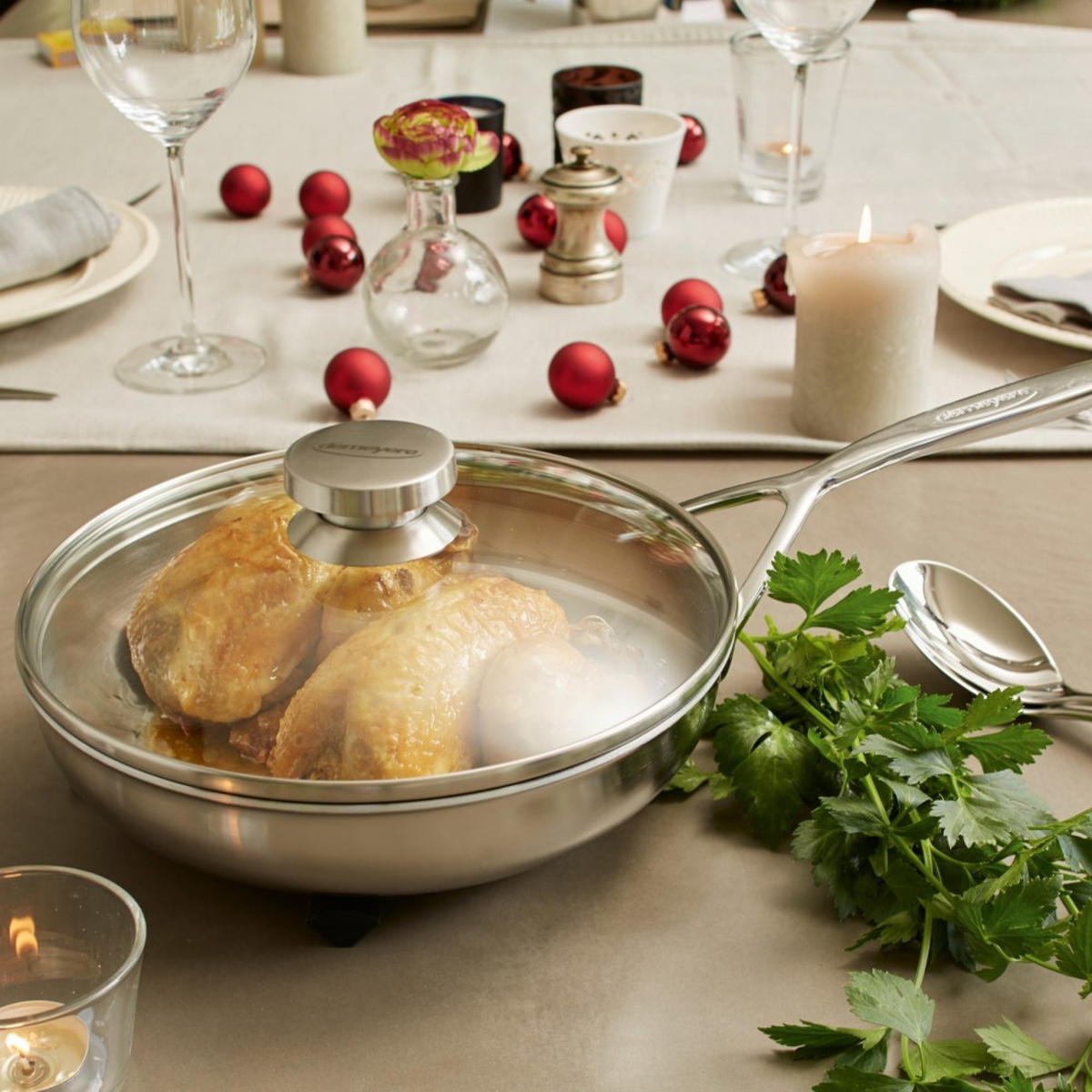 BRATPFANNE Multiline 7 ø 28 cm - Silberfarben, Metall (28cm) - Demeyere