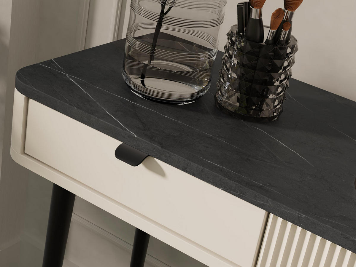 COUCHTISCH Marly RE16 - Kaschmir/Goldfarben, Holzwerkstoff/Metall (60/100/42cm) - MIRJAN24
