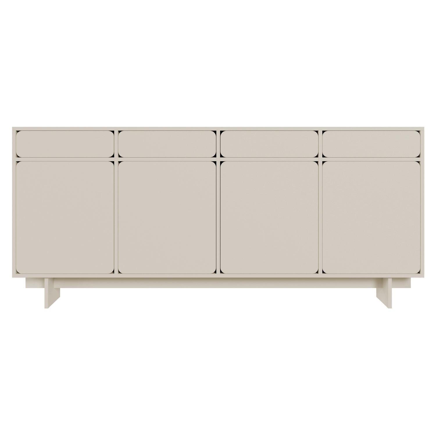 SIDEBOARD Wuwu Greige 200 cm - Taupe, Holzwerkstoff (200/88/35cm) - Selsey