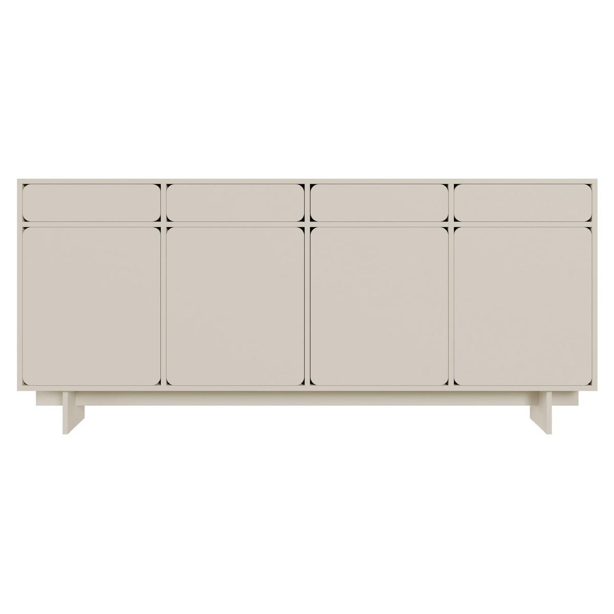 SIDEBOARD Wuwu Greige 200 cm - Taupe, Holzwerkstoff (200/88/35cm) - Selsey