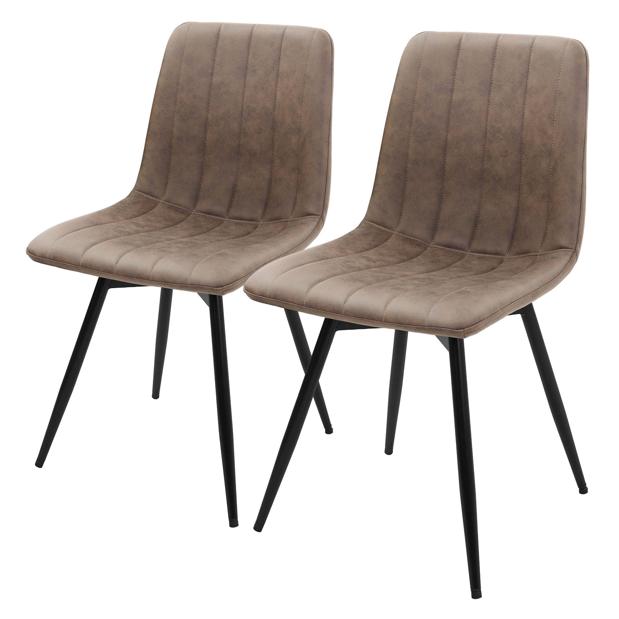 Ml-Design Esszimmerstühle Braun 43x81x52 cm