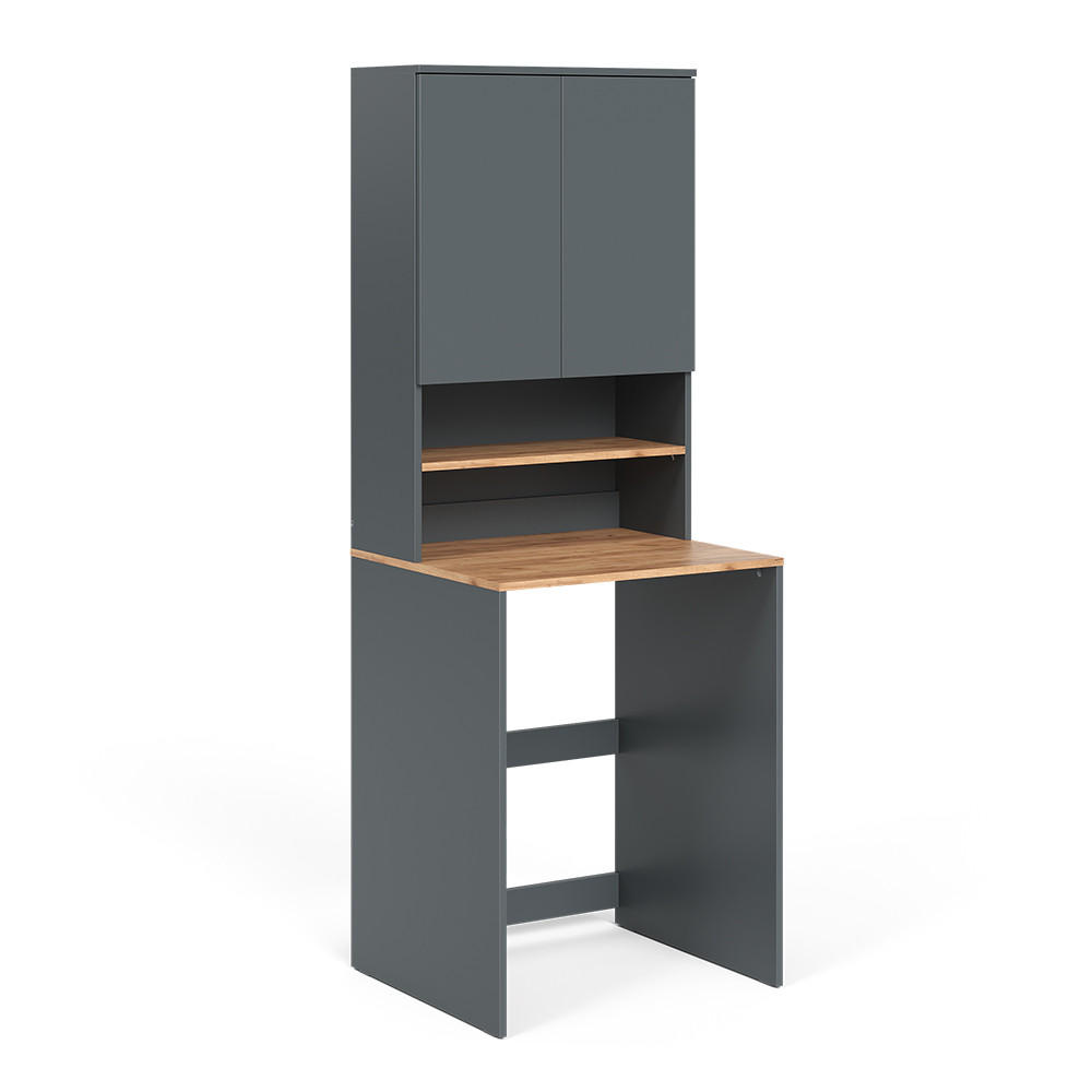 WASCHMASCHINENSCHRANK Viktor Anthrazit/Goldkraft Eiche 68 x 88.2 cm 2 Teile mit Regal - Honigeiche/Anthrazit, Holzwerkstoff (68/88.2/60cm) - Vicco