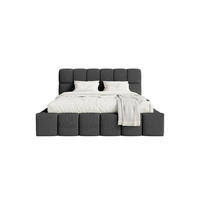 POLSTERBETT Lund 160x200 cm, Schwarz - Schwarz, Textil (160/200cm) - Fedve