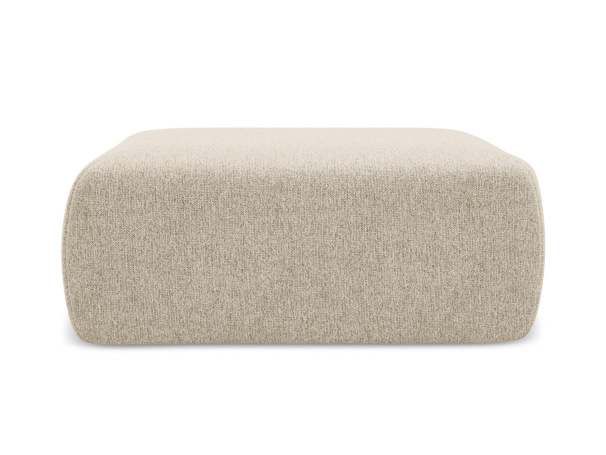 POUF Chenille Stoff Beige - Beige/Schwarz, Kunststoff/Textil (102/40/62cm) - Makamii