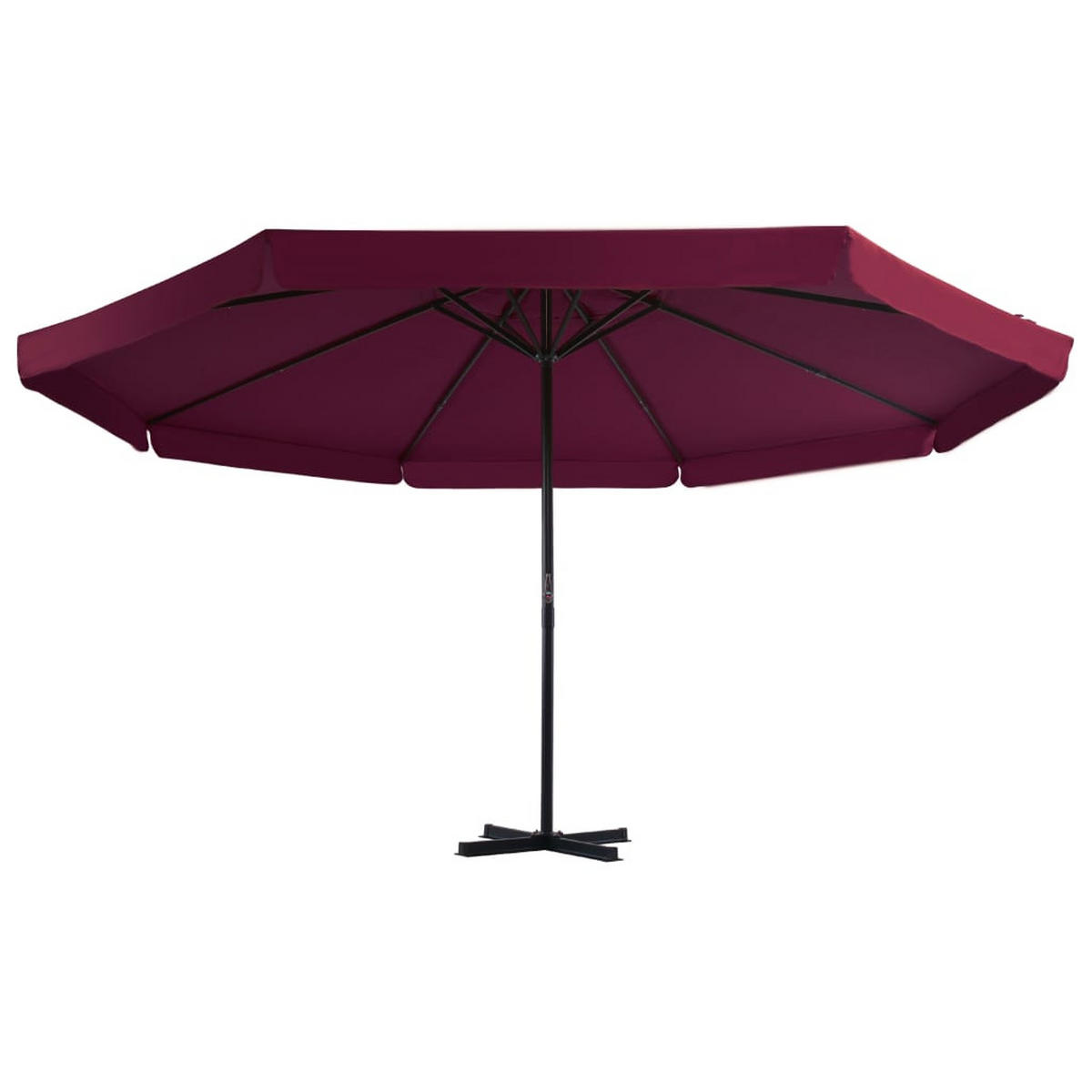 SONNENSCHIRM Mit Aluminium-Mast 500 Cm Bordeauxrot - Rot, Textil (500/500cm) - vidaXL