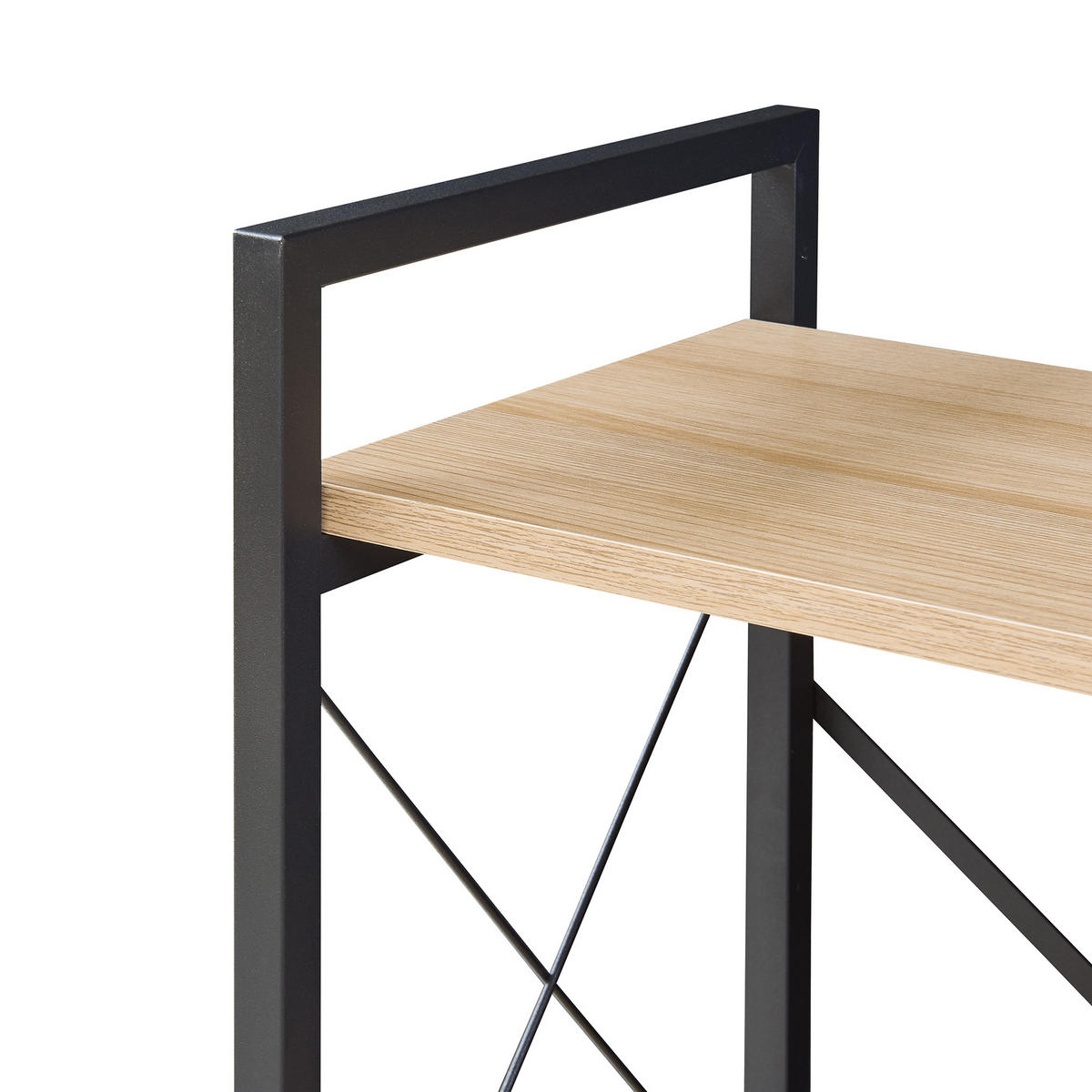 STANDREAGL Skørping - Eichefarben/Schwarz, Holzwerkstoff/Metall (65/90/30cm) - [en.casa]