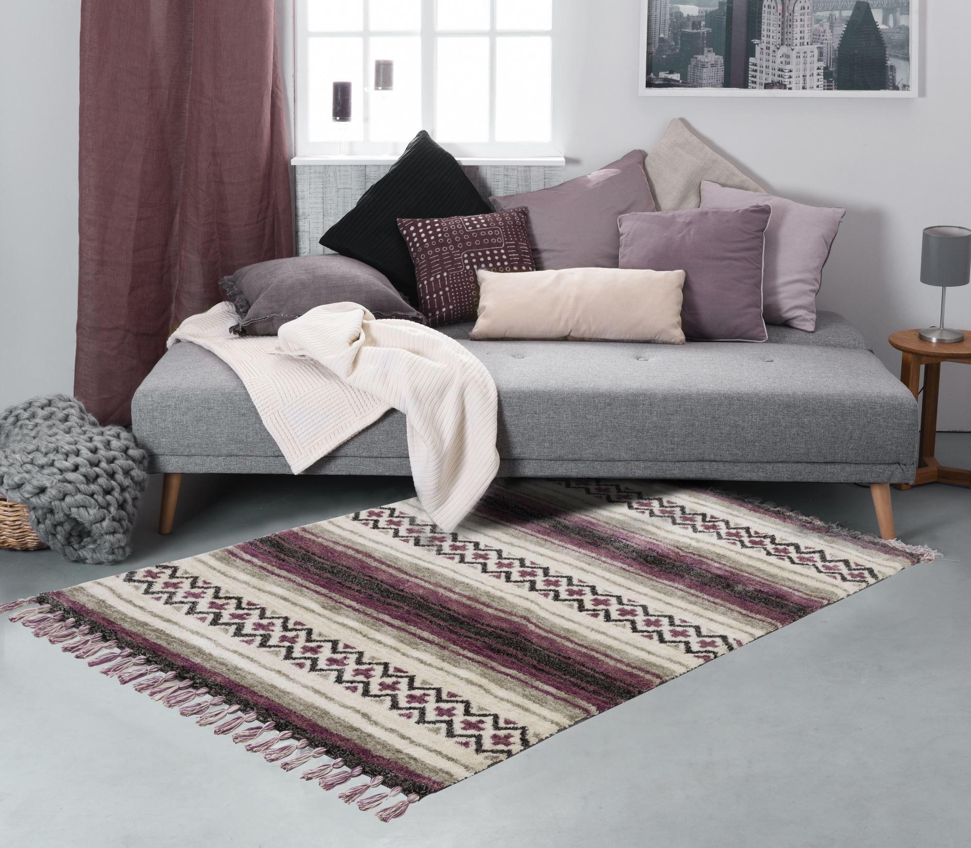 TUFTTEPPICH Vittoria 160x230 cm - Beere, Textil (160/230cm) - Gino Falcone