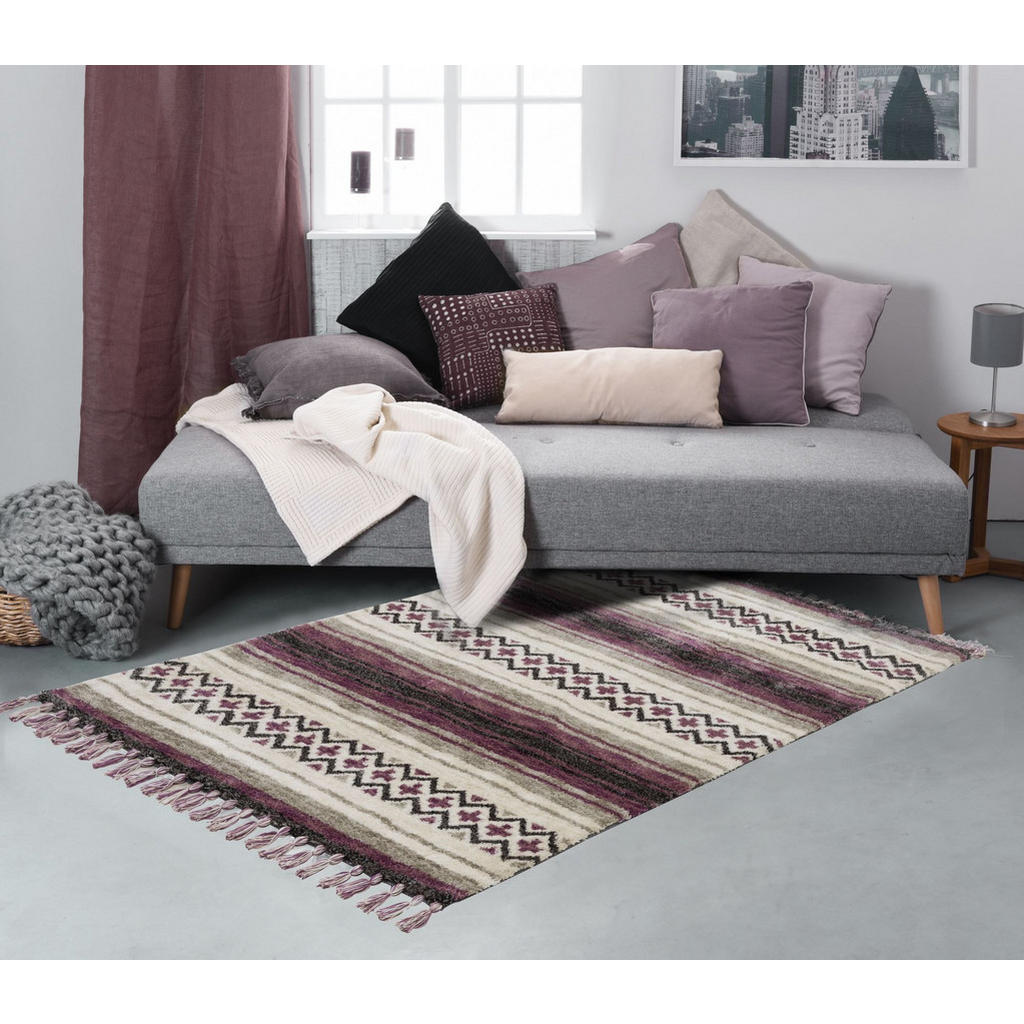 Thumbnail - Gino Falcone Tuftteppich, Beere, Textil, Rauten, Rechteckig, 120x170 cm, Teppiche & Böden, Teppiche, Hochflorteppiche & ...