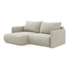 ECKSOFA mit Schlaffunktion Strukturstoff Stoff Beige - Beige/Creme, Kunststoff/Textil (148/207cm) - LaMiaSofa
