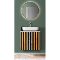 BADMÖBEL-SET 2-TLG. Lucca-107 - Braun, Holzwerkstoff (61/200/46cm) - Lomado