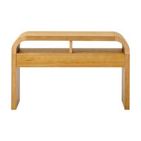 KONSOLENTISCH 120/35,5/76,5 cm natur aus MDF mit 2 Schubladen und verstellbaren Stellfüßen - Naturfarben, Holzwerkstoff (120/35.5/76.5cm) - OKWISH