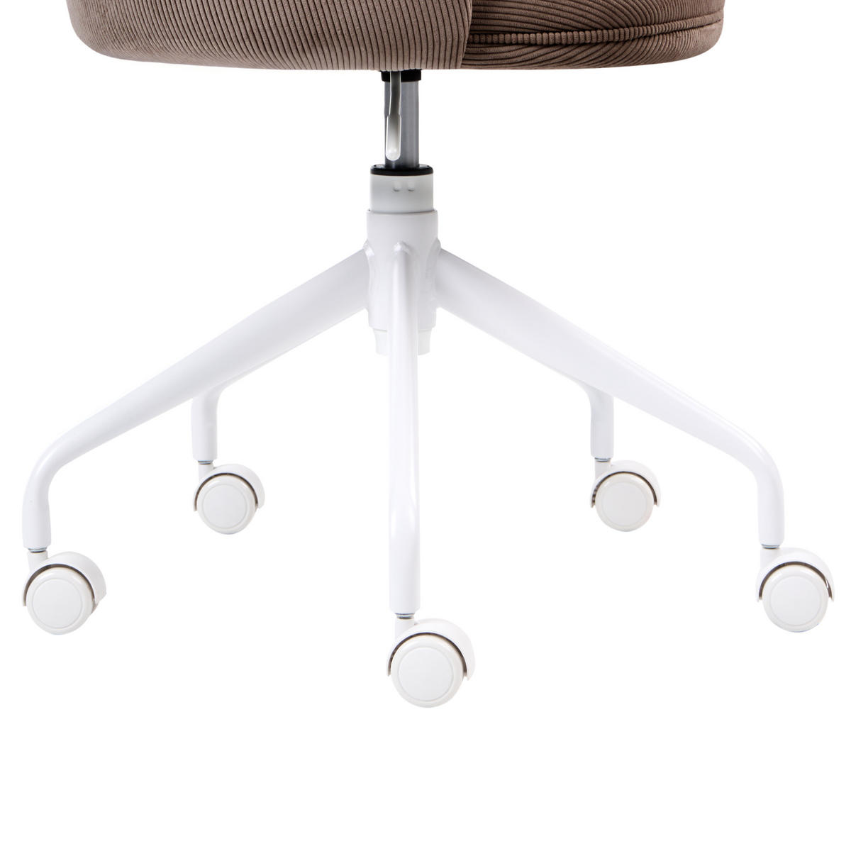 BÜROSTUHL Cord Braun Dryden - Braun, Textil (60/84/60cm) - Beliani