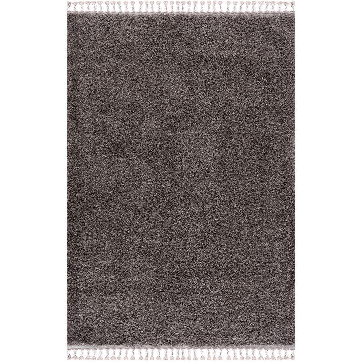 HOCHFLOR-TEPPICH Shaggy Pulpy 100 Anthrazit 240x340 cm - Grau, Textil (240/340cm) - carpet city