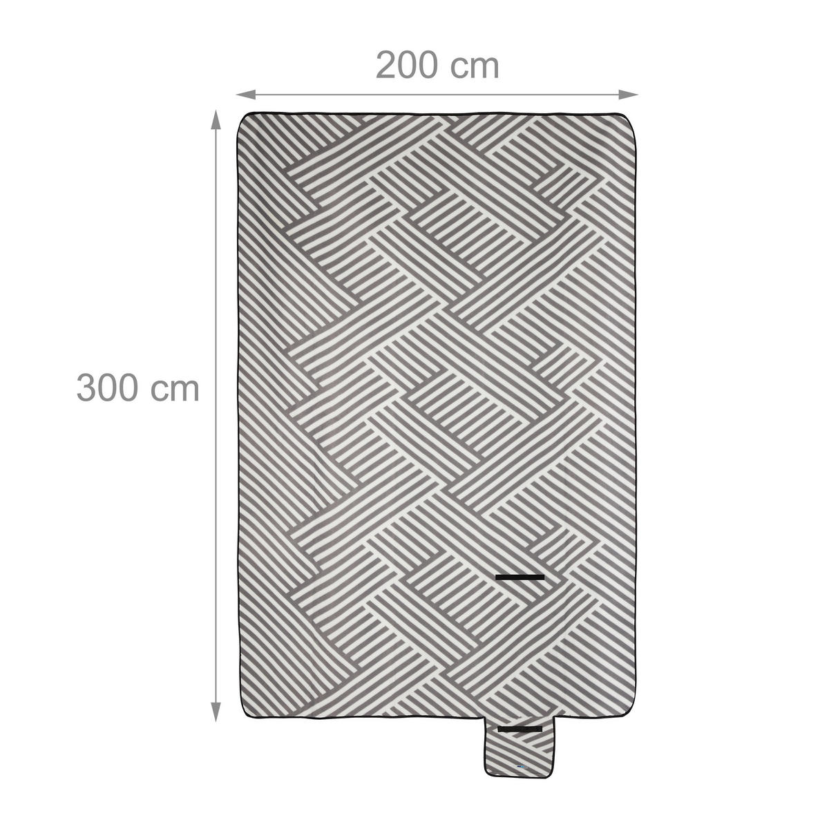 PICKNICKDECKE - Multicolor, Textil/Metall (200/329cm) - Relaxdays
