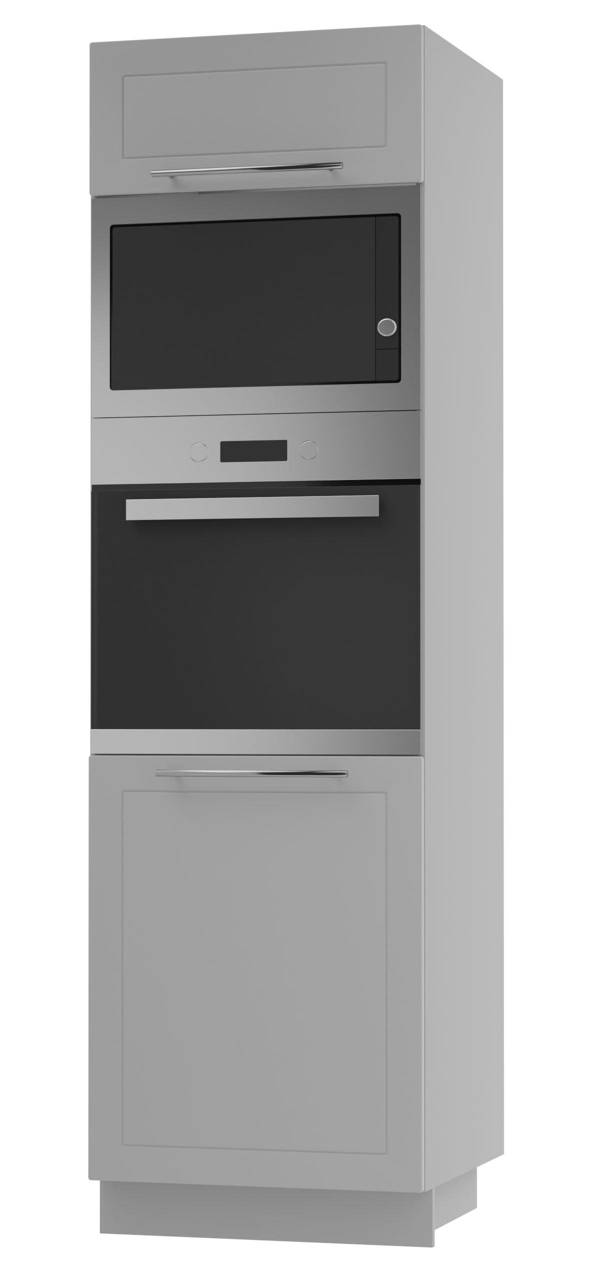 Feldmann-Wohnen Backofen-Hochschrank Grau, Grau 60x207x59 cm