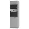 BACKOFEN-HOCHSCHRANK Kvantum D14/RU/60/207 Dust Grey Matt / Grau Matt 60 / 59 / 207cm - Grau, Holz/Holzwerkstoff (60/207/59cm) - Feldmann-Wohnen