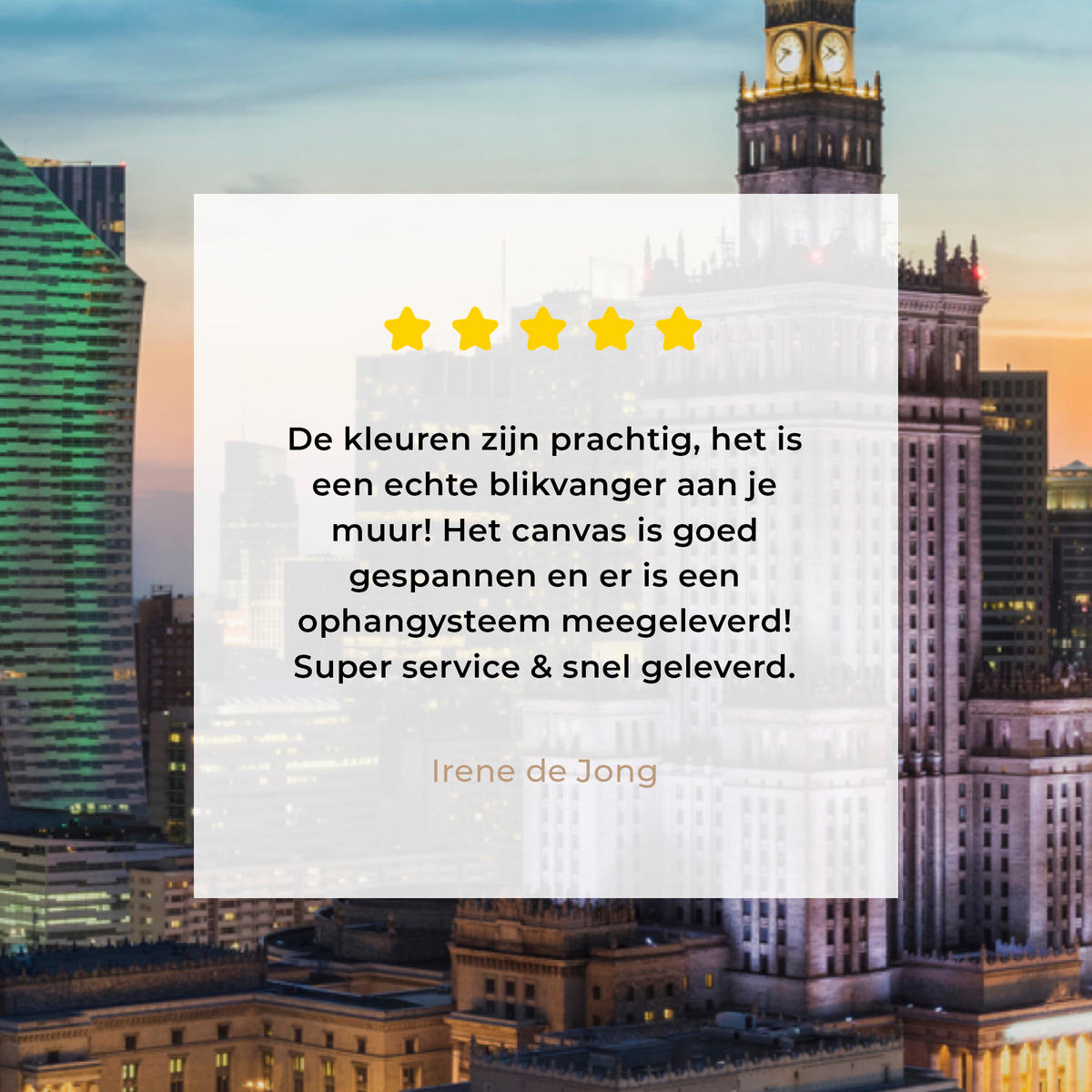 LEINWANDBILD Polen - Sonne - Warschau 40x30 cm - Blau, Textil (40/30cm) - MuchoWow