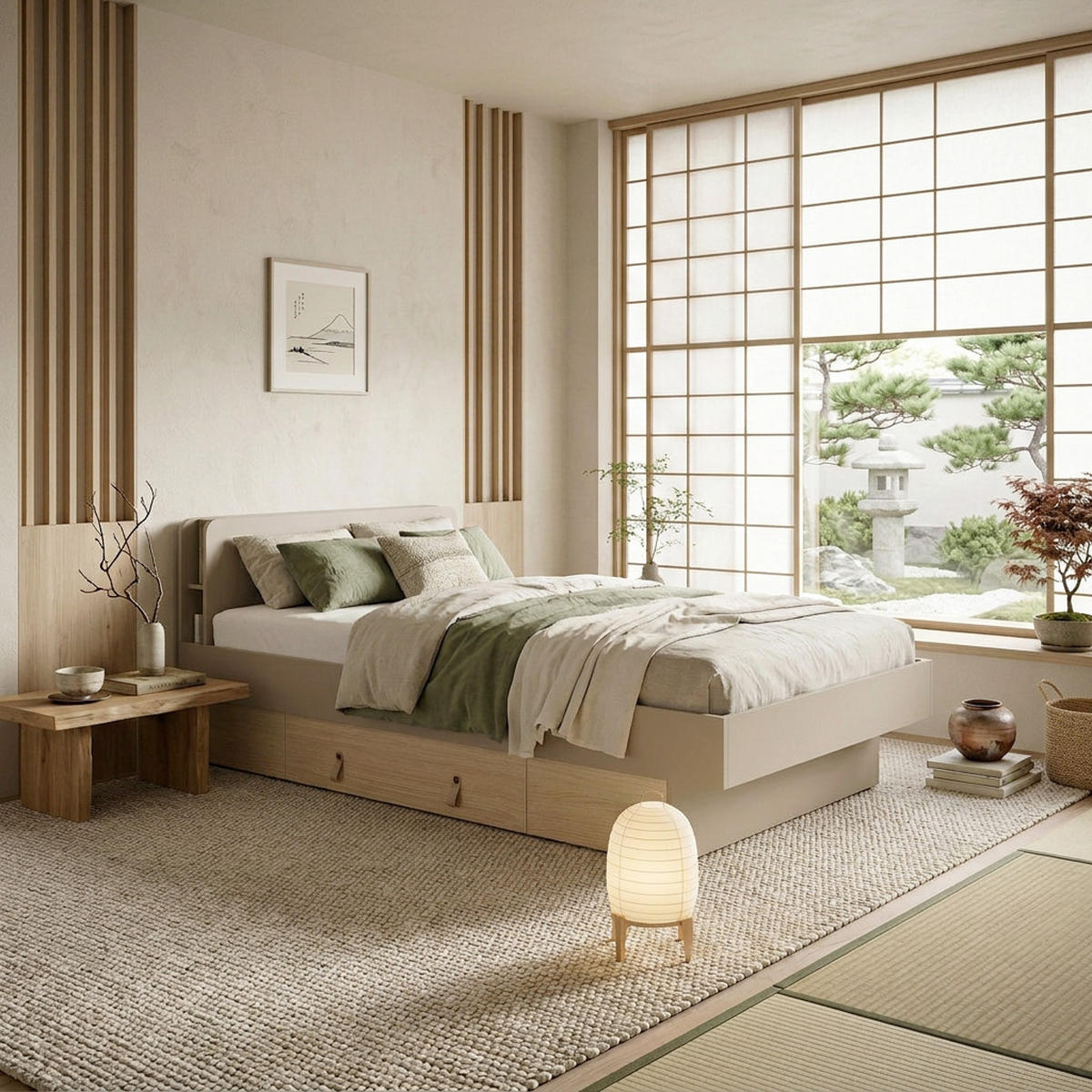 BETT Sorella 120x200 cm mit Lattenrost und Bettkasten-Schublade, ohne Matratze, Porcini + Eiche Mavelie - Eichefarben/Cappuccino, Leder/Holzwerkstoff (120/200cm) - Beautysofa