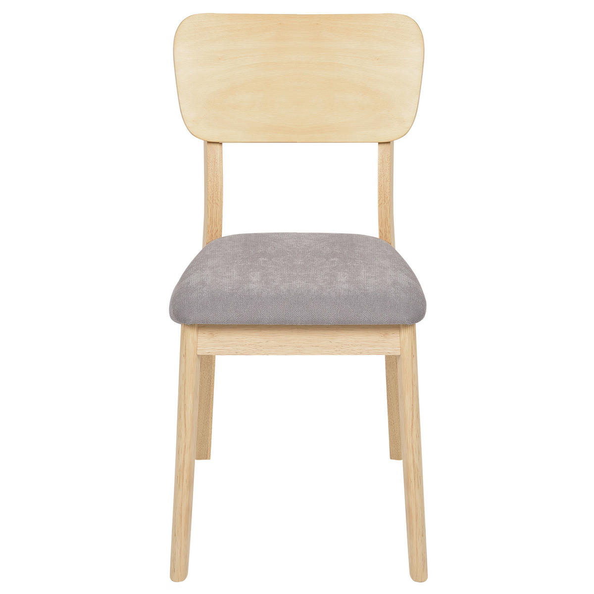 ÉTKEZŐSZÉK 2 darabos Szett Világos fa színű Minier - világosbarna/szürke, fa (46/85/51cm) - Beliani