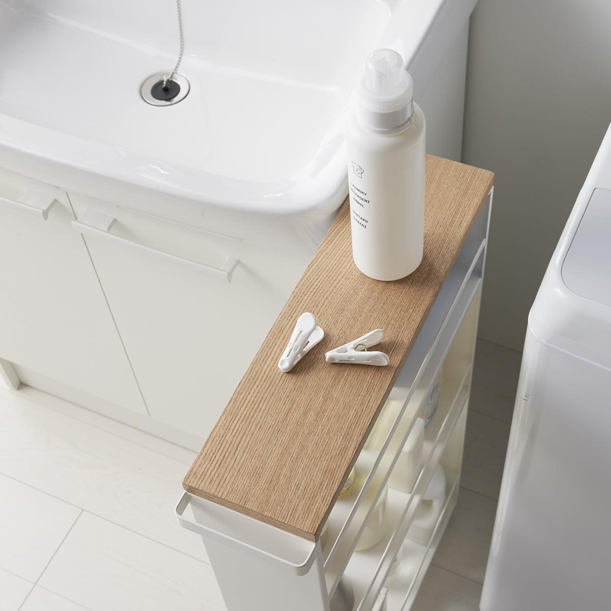 BEISTELLTISCH aus Stahl - Weiß, Metall (13/80.5/47.5cm) - Yamazaki