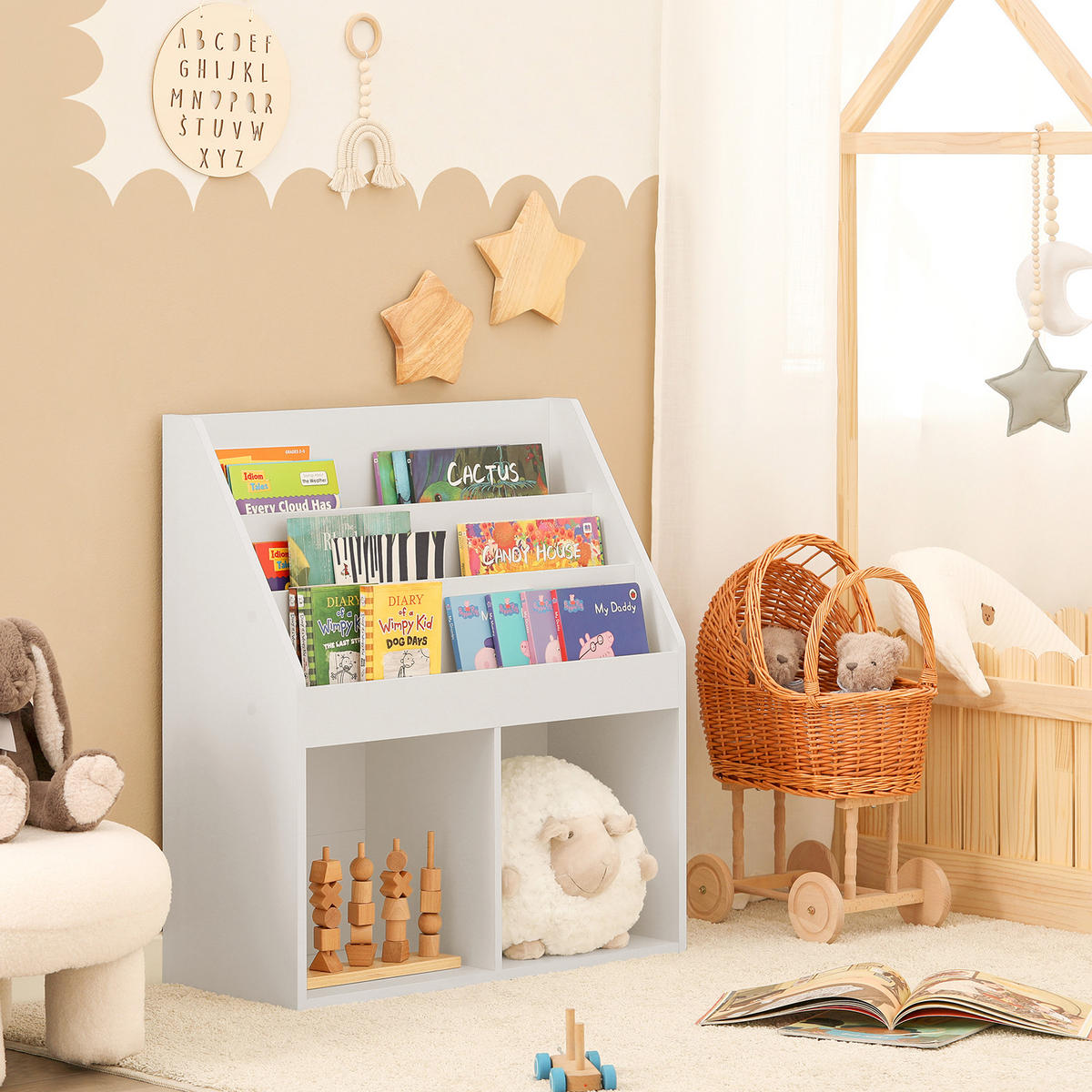 KINDERREGAL Weiß - Weiß, Holzwerkstoff (73/80/30cm) - SoBuy