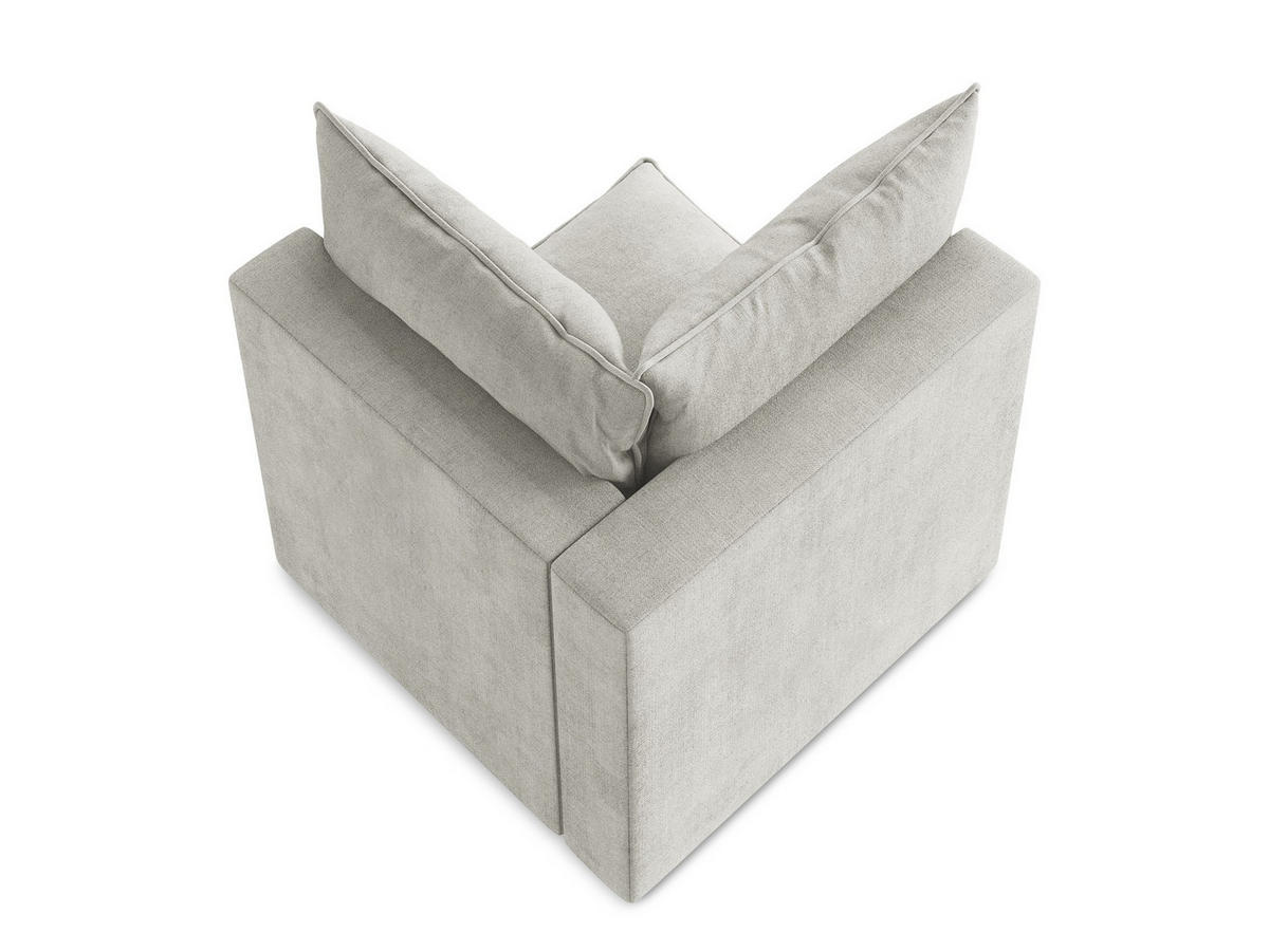 SOFAELEMENT Strukturstoff Grau - Hellgrau/Schwarz, Holzwerkstoff/Kunststoff (90/77/90cm) - Makamii